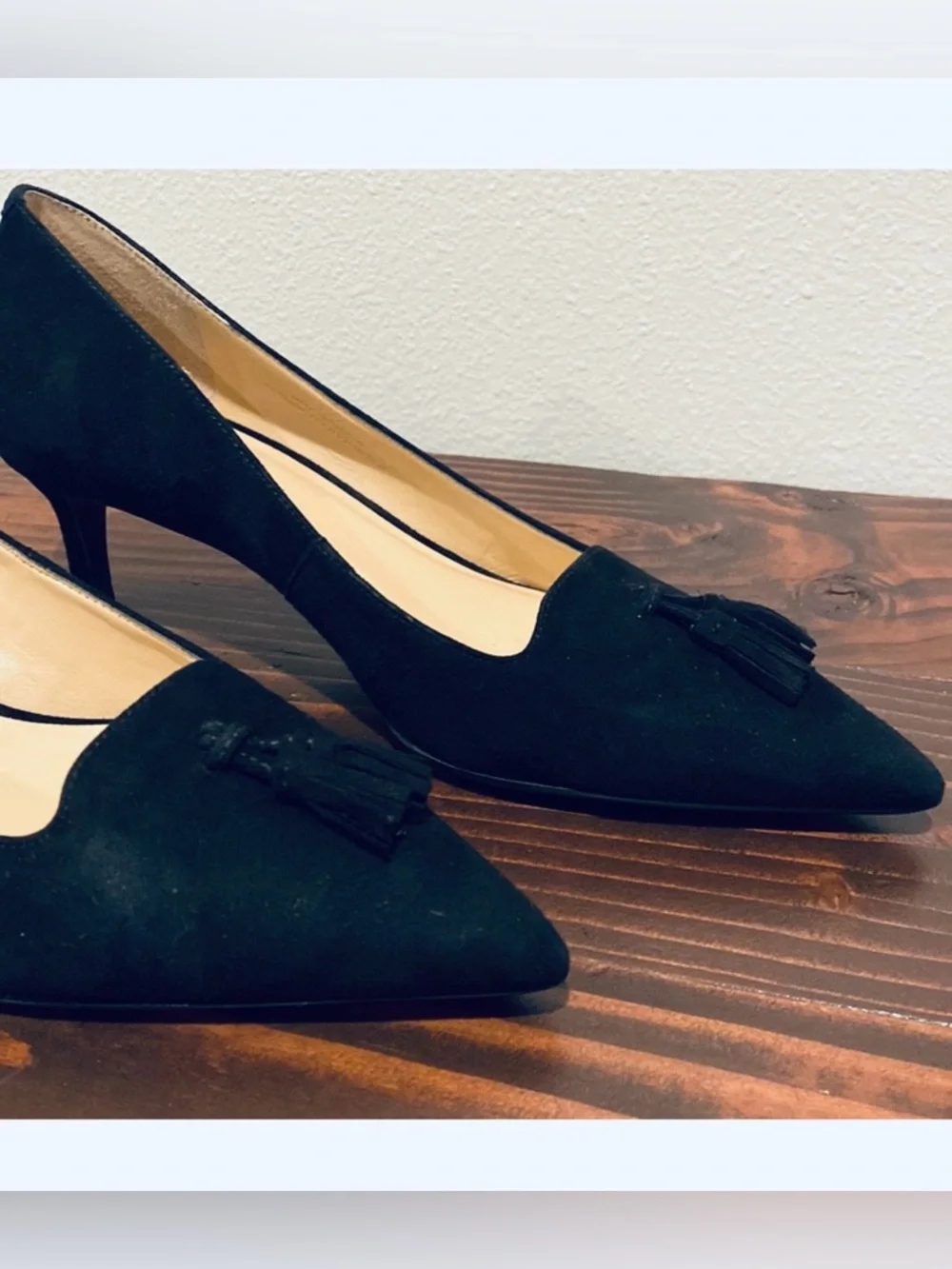 Talbots Suede Erica Tassel Heels! - Picture 2 of 5